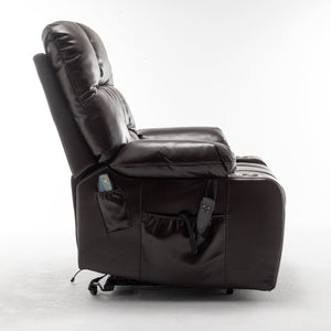 English Elm Lift Power Recliner Chair Big Tall Users Okin Motor Heat Massage Wide Seat W547S00030