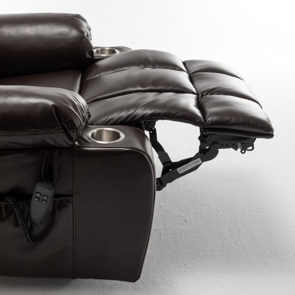 English Elm Lift Power Recliner Chair Big Tall Users Okin Motor Heat Massage Wide Seat W547S00030
