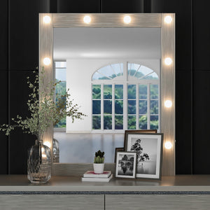 Hearth and Haven Champagne Silver Mirror with Led Lights WF299730AAE