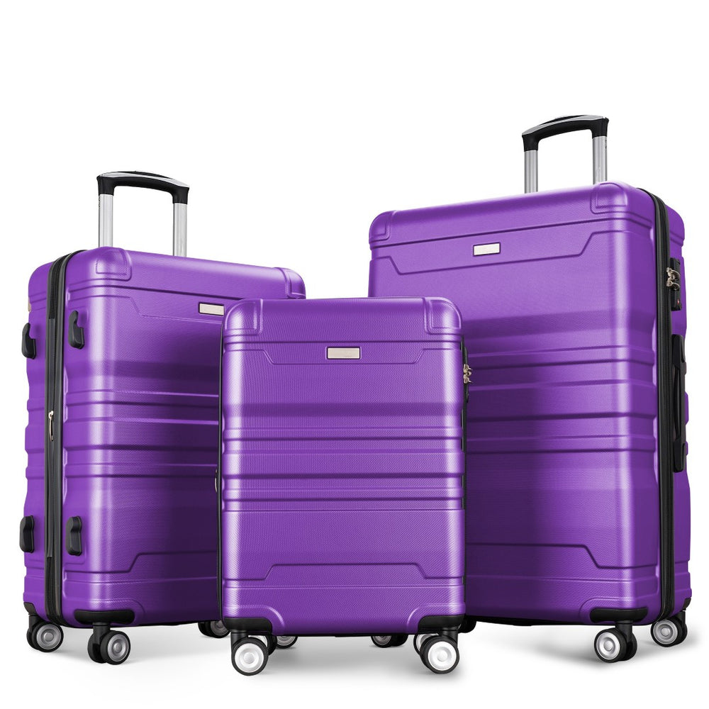 English Elm Luggage Sets 3 Piece Abs Hardshell Expandable Spinner Suitcase with Tsa Lock PP310829AAP