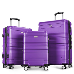 English Elm Luggage Sets 3 Piece Abs Hardshell Expandable Spinner Suitcase with Tsa Lock PP310829AAP