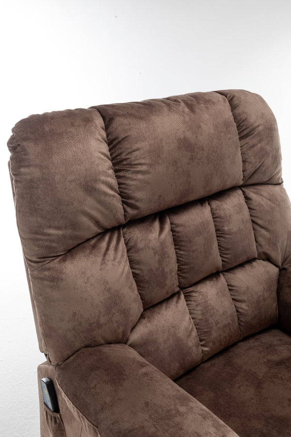 English Elm Lift Power Recliner Chair Big Tall Users Okin Motor Heat Massage Wide Seat W547S00029