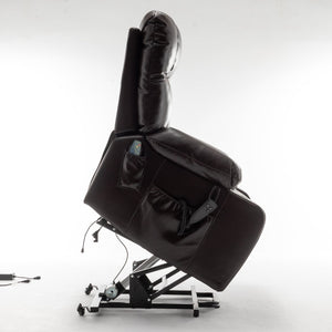 English Elm Lift Power Recliner Chair Big Tall Users Okin Motor Heat Massage Wide Seat W547S00030