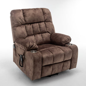 English Elm Lift Power Recliner Chair Big Tall Users Okin Motor Heat Massage Wide Seat W547S00029