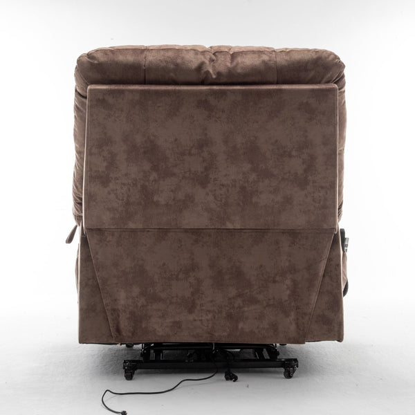 English Elm Lift Power Recliner Chair Big Tall Users Okin Motor Heat Massage Wide Seat W547S00029