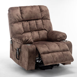 English Elm Lift Power Recliner Chair Big Tall Users Okin Motor Heat Massage Wide Seat W547S00029