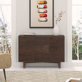 Hearth and Haven Solid Wood Spray-Painted Drawer Dresser Bar, Buffet Tableware Cabinet Lockers Buffet Server Console Table Lockers, Retro Round Handle, Applicable To The Dining Room, Living Room, Kitchen Corridor Auburn W679S00035 W679S00035