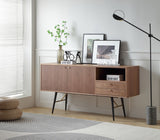 Modern Sideboard Buffet Cabinet with 2 Door, 2 Drawers, Anti-Topple Design & Large Countertop