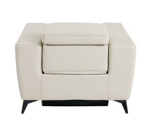 English Elm Global Top-Grain Italian Leather Power Recliner Chair With Usb Charger & Stainless Steel Legs B05777840