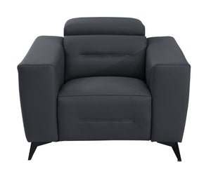 English Elm Global Italian Leather Power Recliner Chair - Luxurious Comfort With Usb Charger & Modern Design B05777843