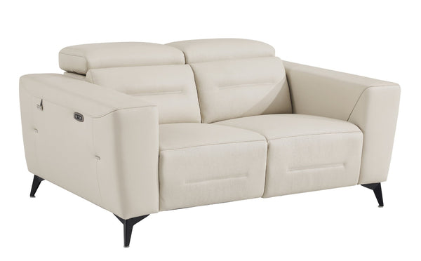 English Elm Global United Italian Leather Power Reclining Loveseat with Usb Charging Port B05777839