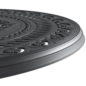 English Elm 5-Piece All-Weather Cast Aluminum Dining Set With Swivel Chairs & Cushions For Ultimate Comfort P2 W1710S00435-GIGA