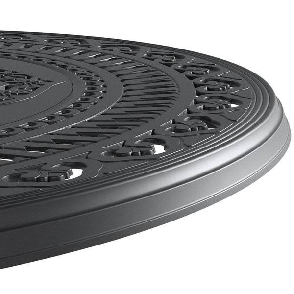 English Elm 3-Piece Cast Aluminum Patio Set With Beige Cushions - Stylish, Durable, And Comfortable Outdoor Furniture W1710S00065