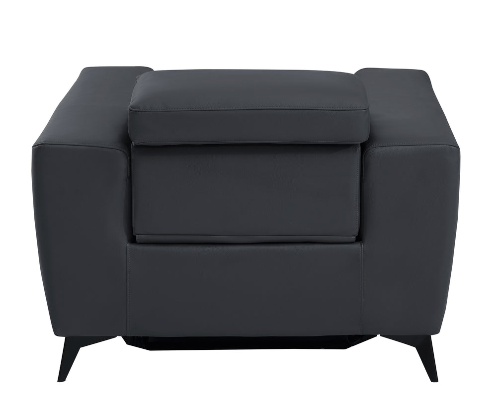 English Elm Global Italian Leather Power Recliner Chair - Luxurious Comfort With Usb Charger & Modern Design B05777843