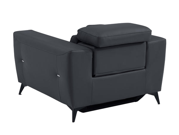 English Elm Global Italian Leather Power Recliner Chair - Luxurious Comfort With Usb Charger & Modern Design B05777843