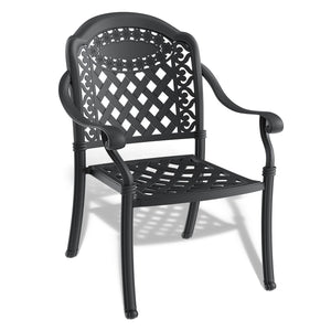 English Elm 5-piece Cast Aluminum Outdoor Dining Set with Ornate Patio Design and Weather Resistant Frame W1710S00568