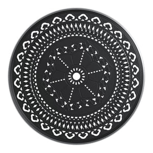 English Elm 3-Piece All-Weather Cast Aluminum Bistro Dining Set With Sleek Black Finish For Outdoor Enjoyment W1710S00213