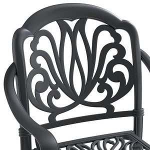 English Elm 9-piece Cast Aluminum Outdoor Dining Set Ornate Relief Carved Patio Garden Furniture W1710S00610