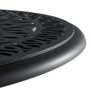 English Elm 5-Piece All-Weather Cast Aluminum Dining Set With 4 Swivel Chairs & Round Table For Outdoor Enjoyment P1 W1710S00433-GIGA