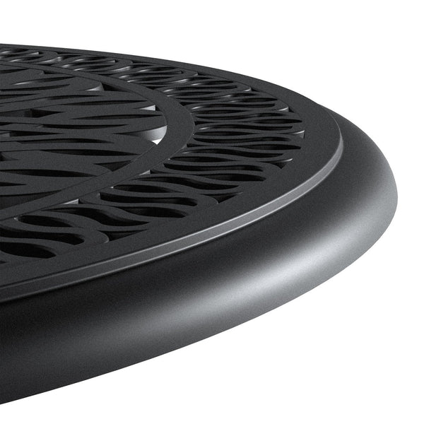 English Elm 5-Piece All-Weather Cast Aluminum Dining Set With Cushions, Swivel Chairs & Round Table For 4 W1710S00300