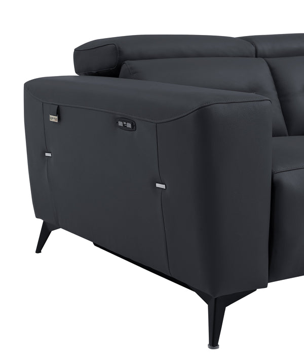 English Elm Global Top-Grain Italian Leather Power Recliner Sofa – Luxurious Comfort With Usb Charging & Style B05777841