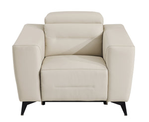 English Elm Global Top-Grain Italian Leather Power Recliner Chair With Usb Charger & Stainless Steel Legs B05777840