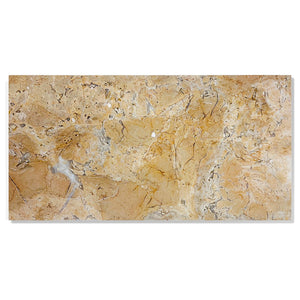 English Elm 12*24 Polished Gold Beige Yellow Marble Tiles - Elegant Natural Stone For Floors & Walls, 4 Pcs W1696104351