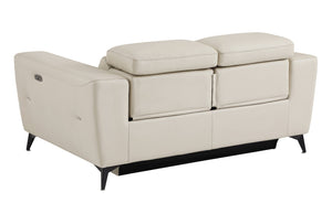 English Elm Global United Italian Leather Power Reclining Loveseat with Usb Charging Port B05777839