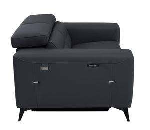 English Elm Global Italian Leather Power Recliner Chair - Luxurious Comfort With Usb Charger & Modern Design B05777843
