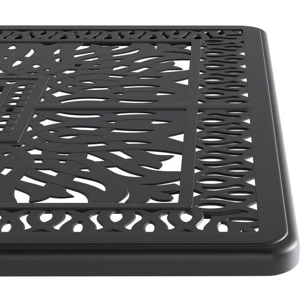 English Elm 7-Piece Cast Aluminum Patio Dining Set With Off-White Cushions For Comfort & Style Outdoors W1710S00090