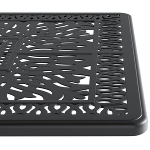 English Elm 5-Piece All-Weather Cast Aluminum Dining Set With 4 Swivel Chairs & Rectangular Table For Outdoor Fun P2 W1710S00315-GIGA