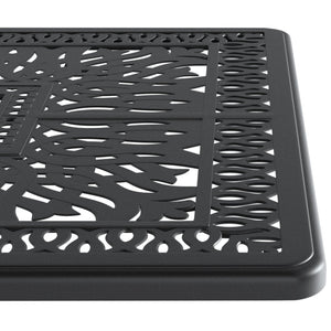 English Elm 5-Piece All-Weather Cast Aluminum Dining Set With 4 Swivel Chairs, Cushions & Rectangular Table W1710S00279