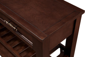 English Elm Console Sofa Table Solid Wood Distressed Finish Two Drawers Open Shelves Entryway Espresso W1202P360974