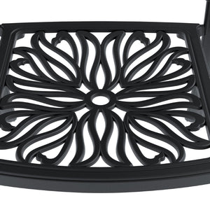 English Elm 9-piece Cast Aluminum Outdoor Dining Set Ornate Relief Carved Patio Garden Furniture W1710S00610