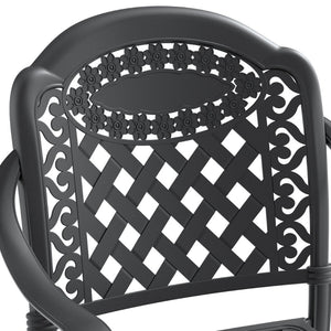 English Elm 7-piece Cast Aluminum Outdoor Dining Set with Swivel Chairs and Ornate Relief Detail W1710S00578