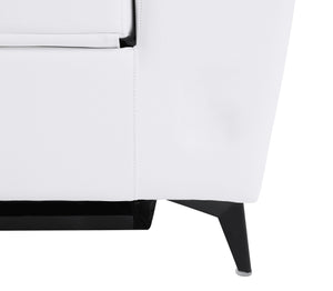 English Elm Global Top-Grain Italian Leather Power Recliner Chair With Usb Charger & Stylish Chrome Legs B05777846