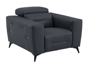 English Elm Global Italian Leather Power Recliner Chair - Luxurious Comfort With Usb Charger & Modern Design B05777843