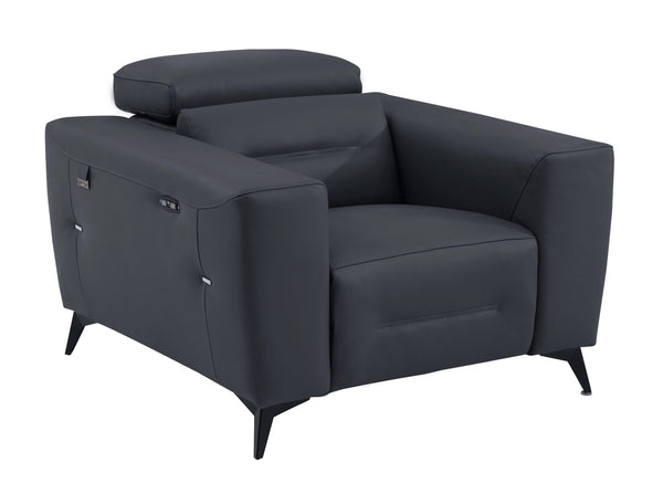 English Elm Global Italian Leather Power Recliner Chair - Luxurious Comfort With Usb Charger & Modern Design B05777843