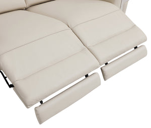 English Elm Global Top-Grain Italian Leather Power Recliner Chair With Usb Charger & Stylish Stainless Steel Legs B05777831