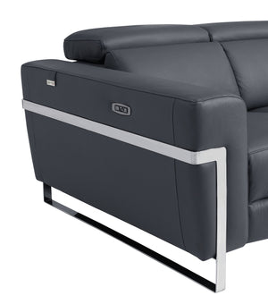 English Elm Global Top Grain Italian Leather Power Recliner Sofa With Usb Charging For Ultimate Comfort & Style B05777832