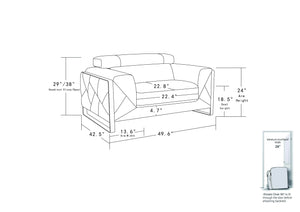 English Elm Global Luxurious Top Grain Italian Leather Chair - Modern Comfort & Style For Any Space B05777934