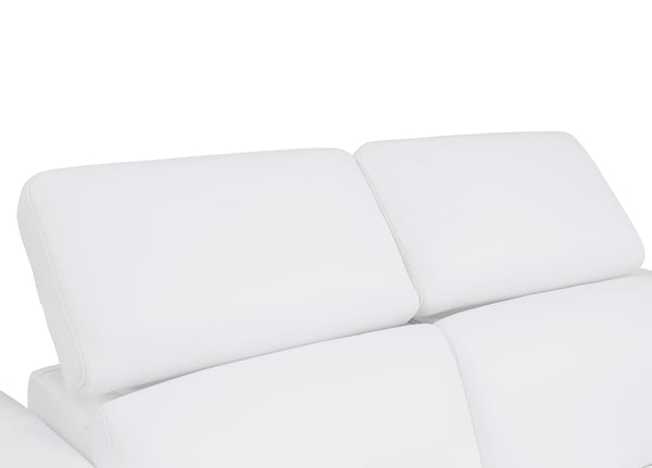 English Elm Global Top-Grain Italian Leather Power Recliner Chair - Luxurious Comfort & Modern Style In White B05777837