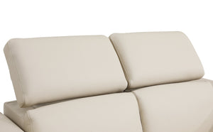 English Elm Global United Italian Leather Power Reclining Loveseat with Usb Port and Chrome Legs B05777830