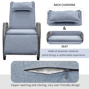 English Elm U_style Outdoor Hdpe Rattan Two Person Lounge Set with Tempered Glass Coffee Table WY000325AAE
