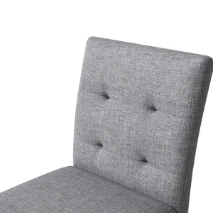 English Elm TOPMAX Counter Height 5-Piece Dining Set — Two-Tone Black Wood & Gray Upholstery, Durable Rubberwood SP000228AAB