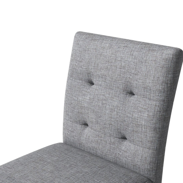 English Elm TOPMAX Counter Height 5-Piece Dining Set — Two-Tone Black Wood & Gray Upholstery, Durable Rubberwood SP000228AAB