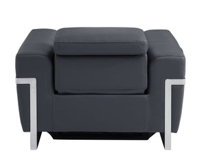 English Elm Global Top-Grain Italian Leather Power Recliner Chair With Usb Charger & Luxurious Comfort B05777834