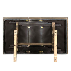 English Elm TOPMAX Mid-Century 5-Piece Round Dining Set for 4 with Upholstered Cross-Back Chairs, Durable Design Gray N717S000015D