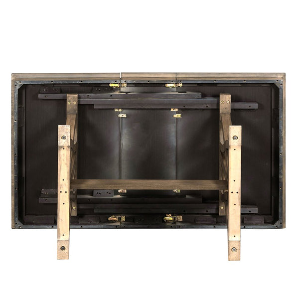 English Elm TOPMAX Mid-Century 5-Piece Round Dining Set for 4 with Upholstered Cross-Back Chairs, Durable Design Gray N717S000015D