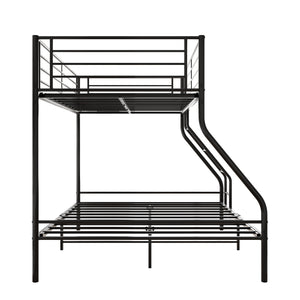 English Elm Heavy Heavy Duty Twin-Over-Full Metal Bunk Bed Frame, 20% Stronger, Noise-Free Platform, Black W84056876